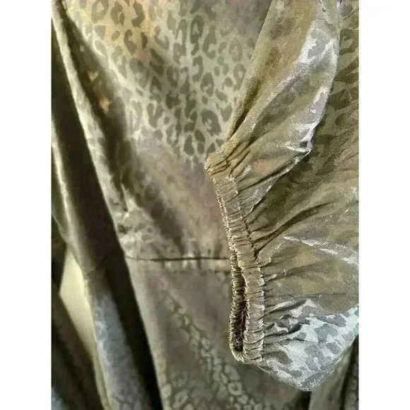 Women’s small Black Altar’d State leopard print Wrap Mini Dress Size Small - Picture 4 of 8